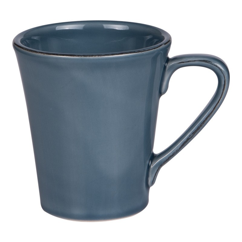 Tazza mug in ceramica blu con manico